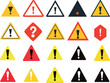 © Bundi - The danger and warning sign set consists of an exclamation mark sign. Caution icon.