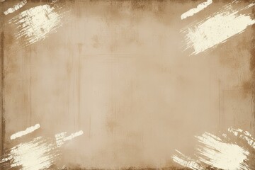 Vintage Aged Beige Background with Distressed Texture and Rustic Pale Cream Ink Smears