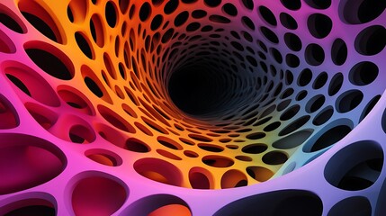 Wall Mural - Abstract Colorful Tunnel