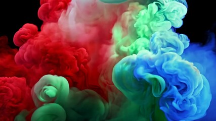 Poster - Colorful smoke clouds swirl in the air, creating vibrant patterns and captivating visuals outdoors
