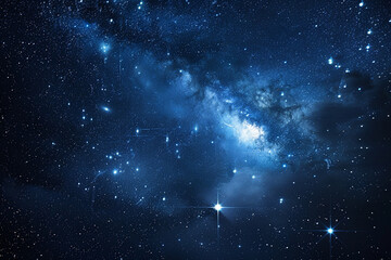 Wall Mural - nebula and bright stars in night sky. space background.