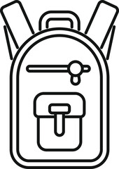 Poster - simple line drawing of a backpack, perfect for representing back to school, travel, or carrying supp