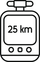 Poster - Bike computer icon, outline style, perfect for web and mobile apps