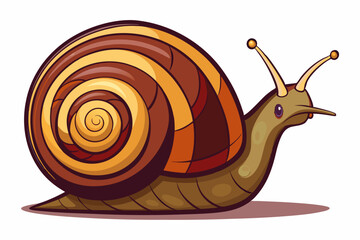 Wall Mural - Snail vector color illustration