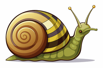 Wall Mural - Snail vector color illustration