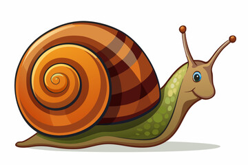 Wall Mural - Snail vector color illustration