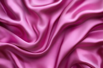 Luxurious pink satin fabric with elegant drapery waves