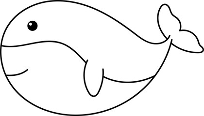 Wall Mural - Cute whale clipart design illustration