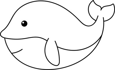 Wall Mural - Cute whale clipart design illustration