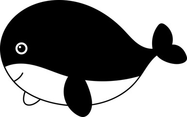 Wall Mural - Cute whale clipart design illustration