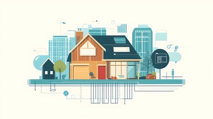 Poster - detailed infographic showcasing the initial planning and design phase of the home building process i