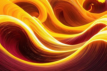 Wall Mural - Vibrant Fire Wave Texture in Stunning Yellow Orange and Maroon Shades