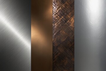 Infinite Polished Metal Texture Featuring Antique Bronze and Lustrous Silver Finish