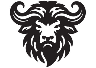 Wall Mural - vector of a buffalo head design, buffalo head logo vector, buffalo head silhouette vector illustrati