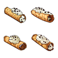 Wall Mural - Cannoli clipart design illustration