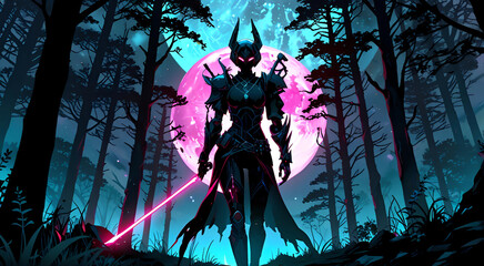 Sticker - Warrior in the Dark Forest