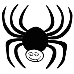 spider drawn in doodle style