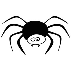 spider drawn in doodle style