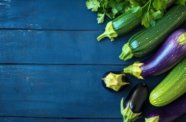 Poster - A bunch of vegetables including purple eggplant