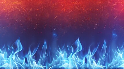 Wall Mural - Blue_red_background_photo_blue_flames