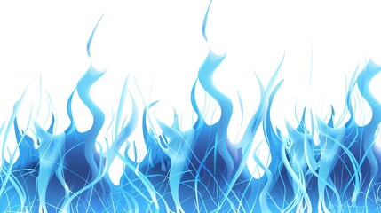 Wall Mural - Flame_vector_Blue_flames_background