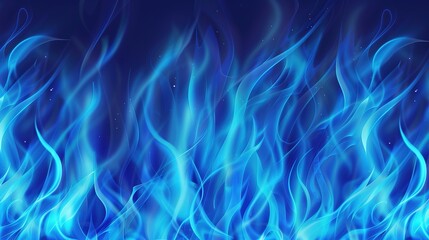 Wall Mural - Flame_vector_Blue_flames_background