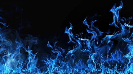 Wall Mural - Fuego_azul_background_photo_blue_flames