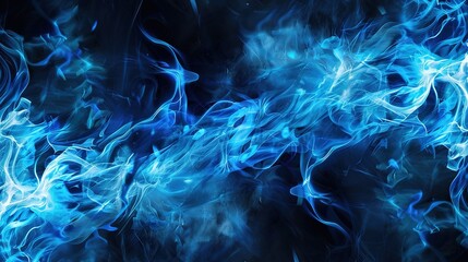 Wall Mural - Fuego_azul_background_photo_blue_flames