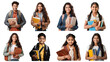 © Rawpixel.com - South Asian student portrait png element set, transparent background