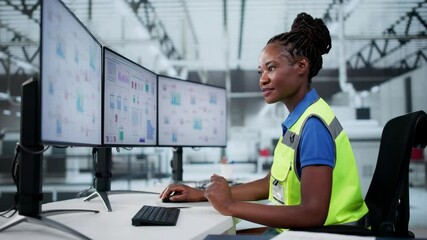 Canvas Print - Engineer Operators Using Scada System