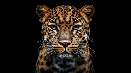 Sticker - Leopard Portrait with Intense Gaze