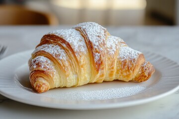 Sticker - Freshly Baked Croissant with Powdered Sugar