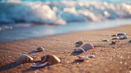 Wall Mural - Seashells on the Beach