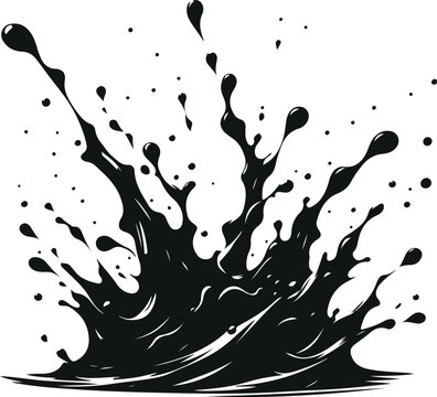 Minimal Water Splash Vector Silhouette