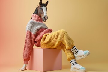 Wall Mural - Horse in a Sweater