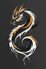 Poster - Abstract Dragon Illustration