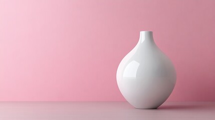 Wall Mural - A white vase sits on a wooden table