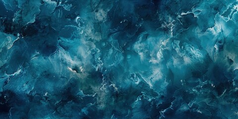 Canvas Print - Abstract Blue Watercolors