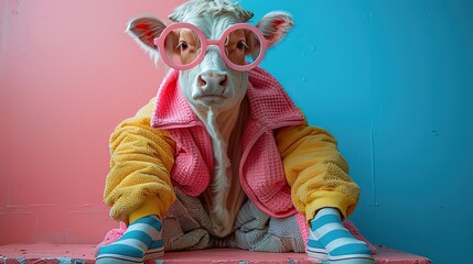 Sticker - Cow in Fashion