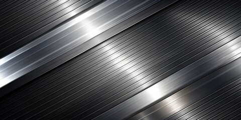 Poster - Abstract silver and black gradient diagonal background with sleek metal texture and soft tech lines , abstract, silver