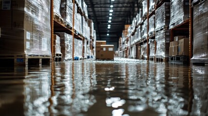 flooded warehouse