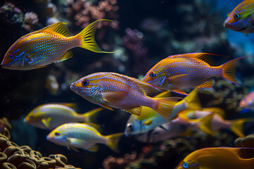 Wall Mural - yellow tang fish