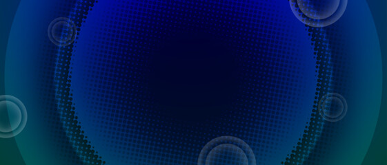 Poster - Blue circle halftone abstract vector background