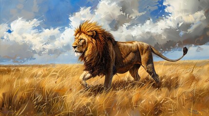 Poster - Lion majestic wallpaper