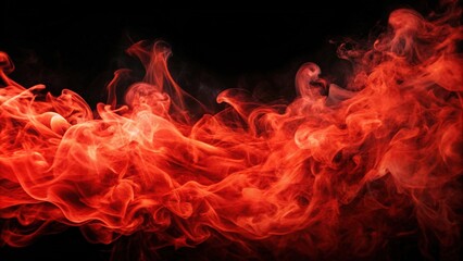 Poster - Red smoke or flame texture on a black background , red, smoke, flame, texture, abstract, dark, artistic, fiery, vibrant, dynamic