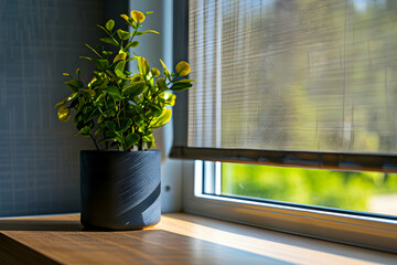 Wall Mural - flower in a window