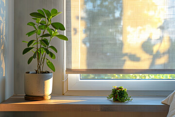 Poster - window with flowers