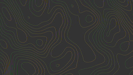 Sticker - Abstract gray topography contour map background design. Abstract topographic map with wave line pattern .