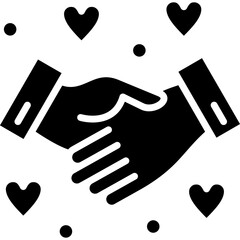 Canvas Print - Shaking hands Icon