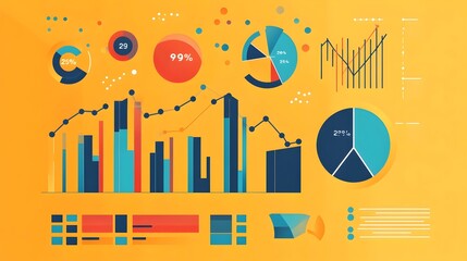 Poster - Detailed Year Over Year Financial Performance Infographic Showcasing Key Metrics and Trends for a Market Listed Company